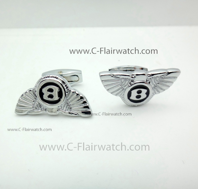 Stylish Bentley logo Silver Cufflinks - Low Price